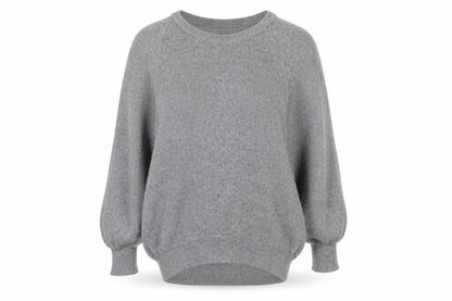 Next Womens Grey Round Neck  Cotton Pullover Jumper Size XS