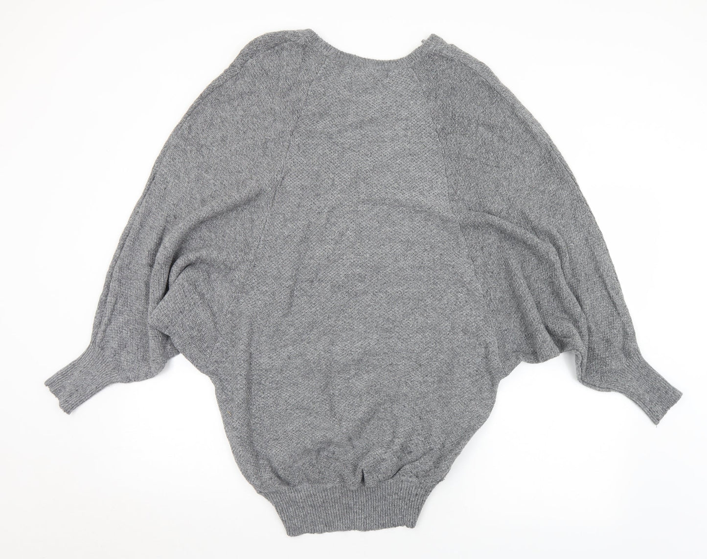 NEXT Womens Grey Round Neck  Cotton Pullover Jumper Size XS