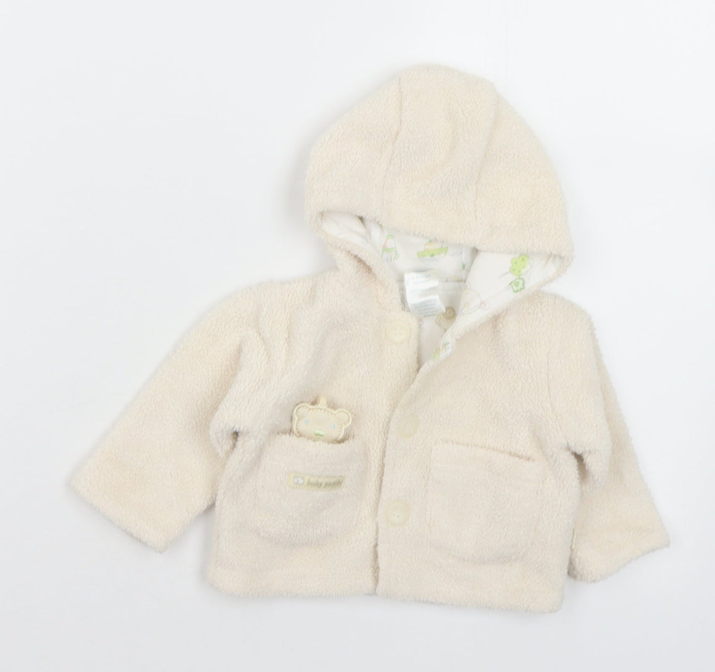 Pumpkin Patch Baby White Geometric Polyester Cardigan Jumper Size 0-3 Months  Button
