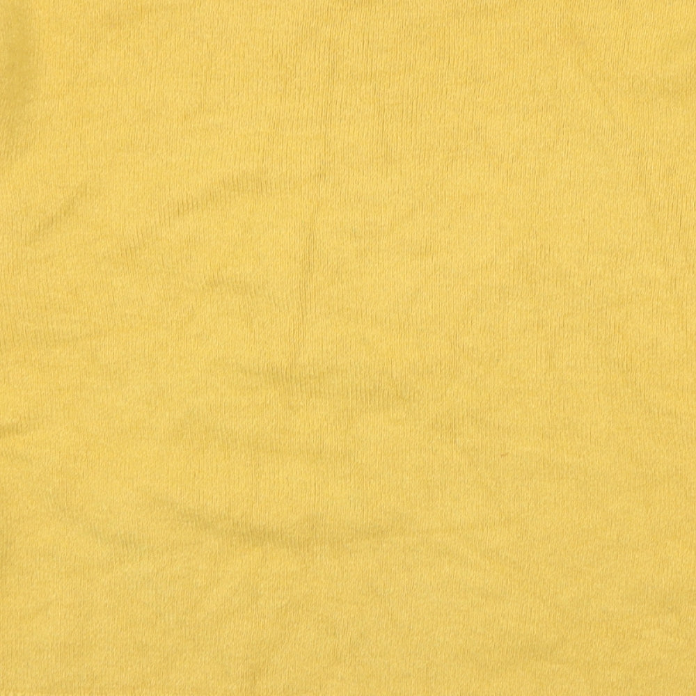 Preworn Womens Yellow Round Neck  Viscose Pullover Jumper Size M   - Star
