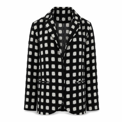 Topshop Womens Black Geometric Polyester Jacket Blazer Size 6