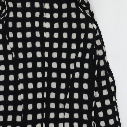 Topshop Womens Black Geometric Polyester Jacket Blazer Size 6
