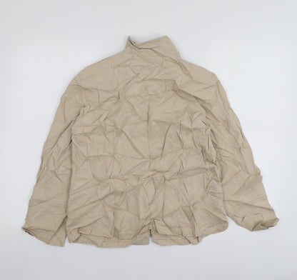 Pola Womens Beige  Lyocell Jacket Blazer Size 12