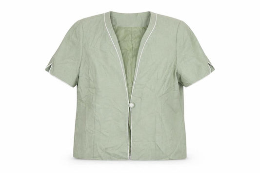 Classics Womens Green  Polyester Jacket Blazer Size 18
