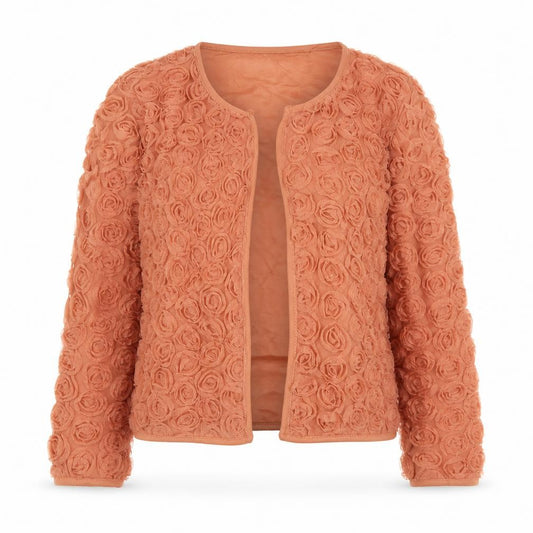 Atmosphere Womens Orange  Polyester Jacket Blazer Size 10