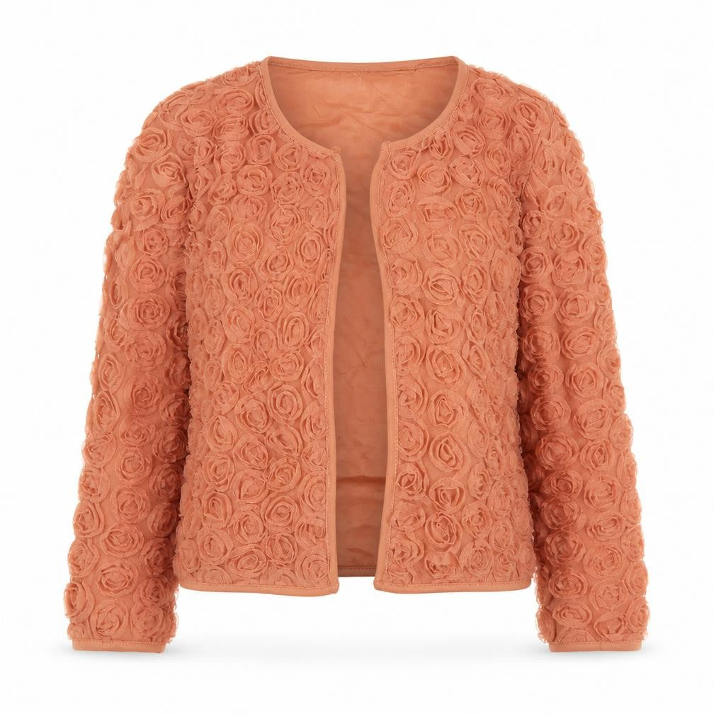 Atmosphere Womens Orange  Polyester Jacket Blazer Size 10