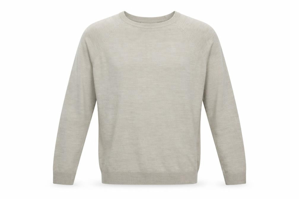 River Island Mens Beige Round Neck  Acrylic Pullover Jumper Size XL