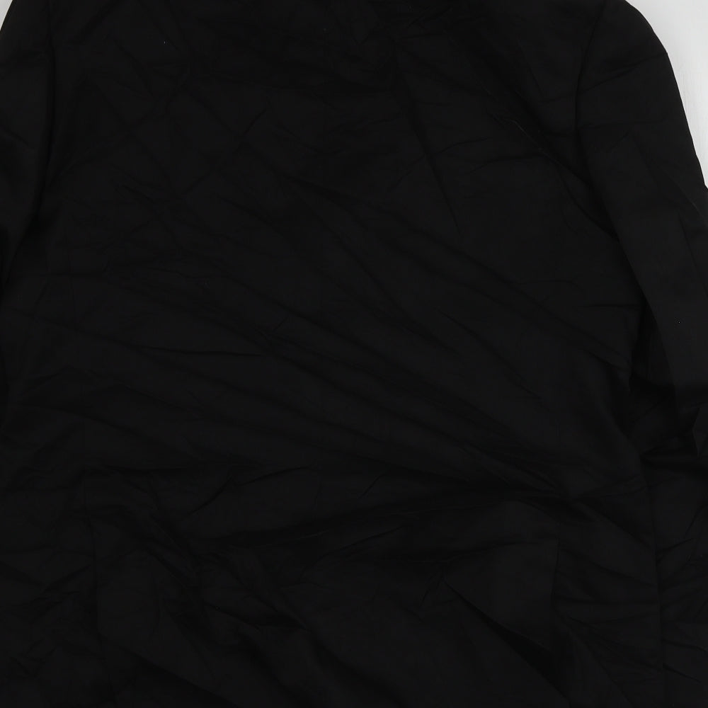 M&S Mens Black  Polyester Jacket Suit Jacket Size XL
