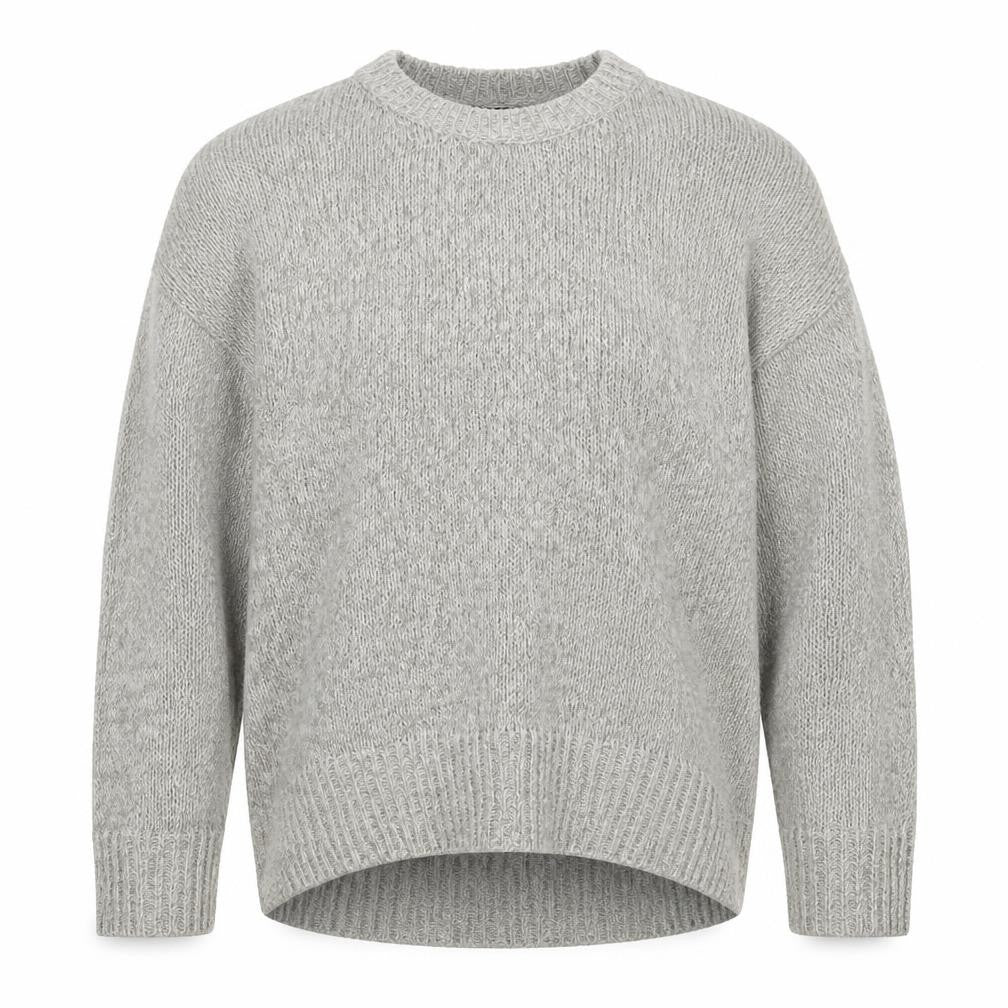 New Look Mens Grey Round Neck  Acrylic Pullover Jumper Size M