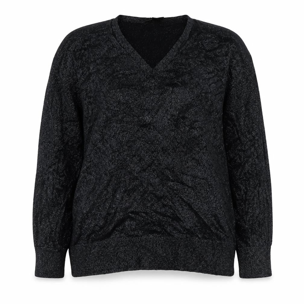 Topshop Womens Black Round Neck  Viscose Pullover Jumper Size 12