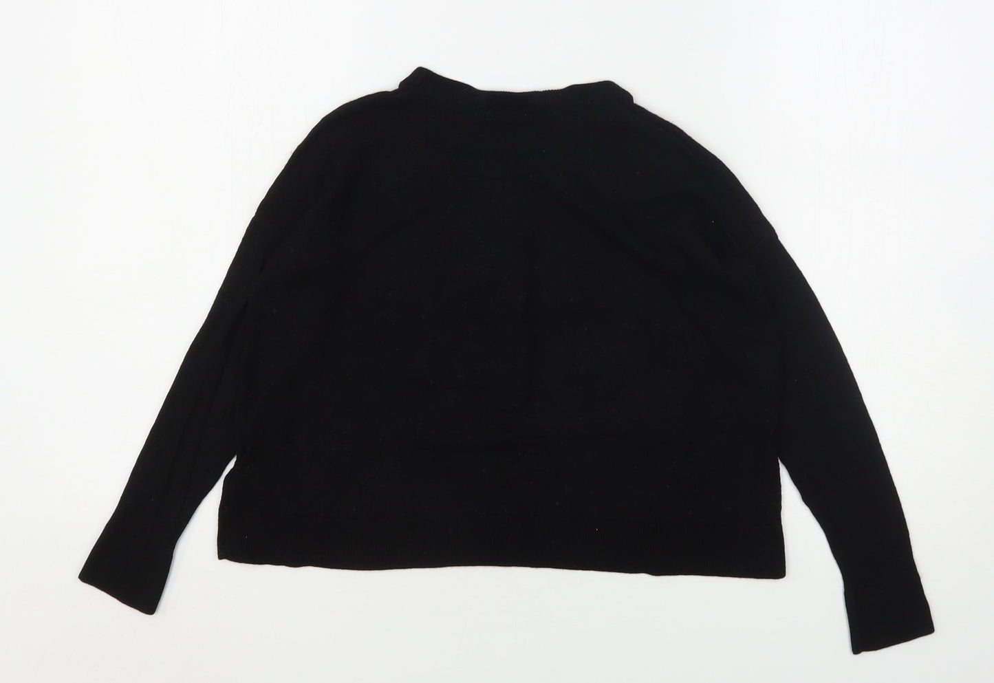 Topshop Womens Black  Viscose Pullover Sweatshirt Size 4