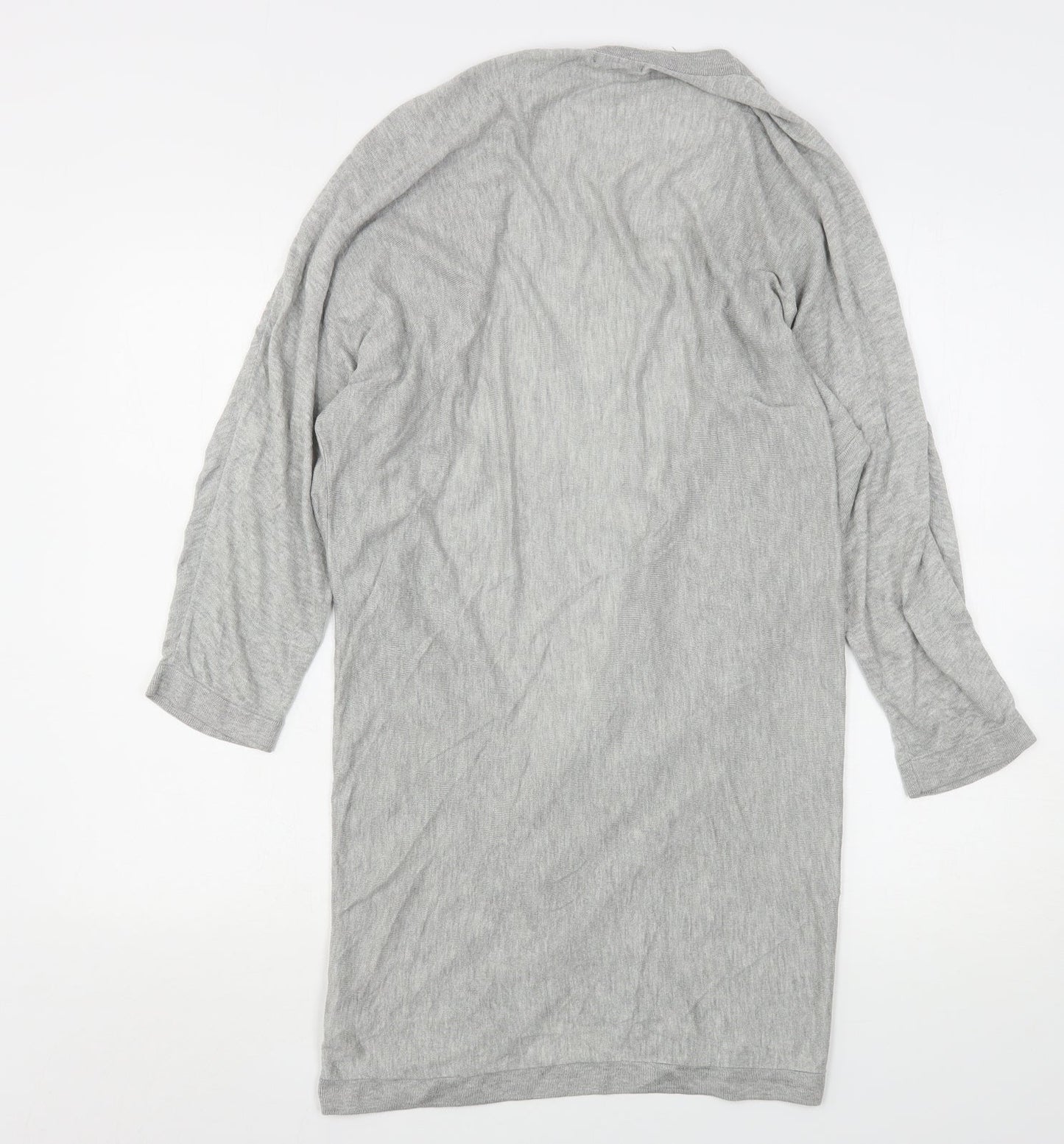 H&M Womens Grey V-Neck  Viscose Cardigan Jumper Size M