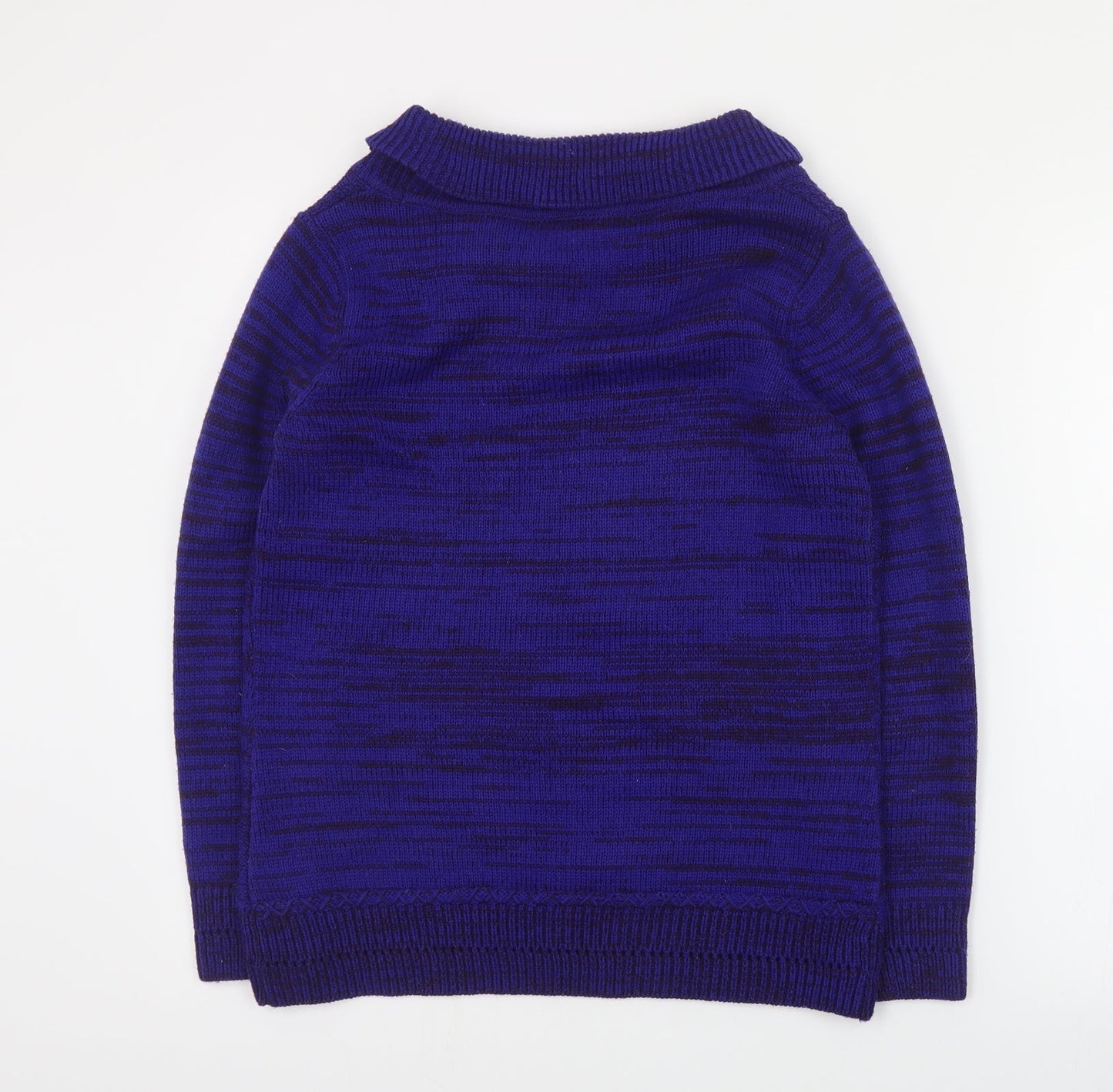 Bonmarché Womens Blue Round Neck  Acrylic Pullover Jumper Size S