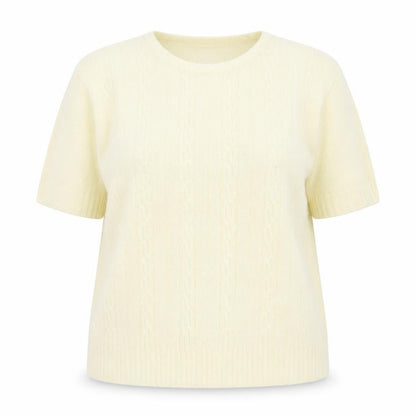 EWM Womens Ivory Round Neck  Acrylic Pullover Jumper Size M