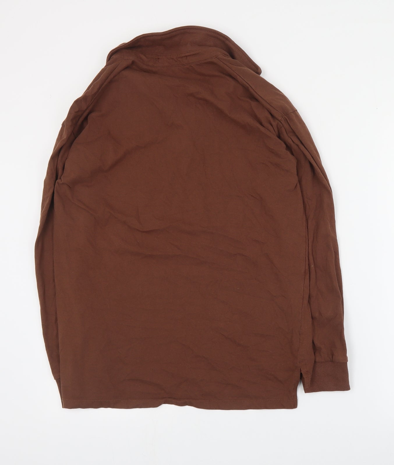 Threadbare Womens Brown  Cotton Basic Polo Size 10 Collared