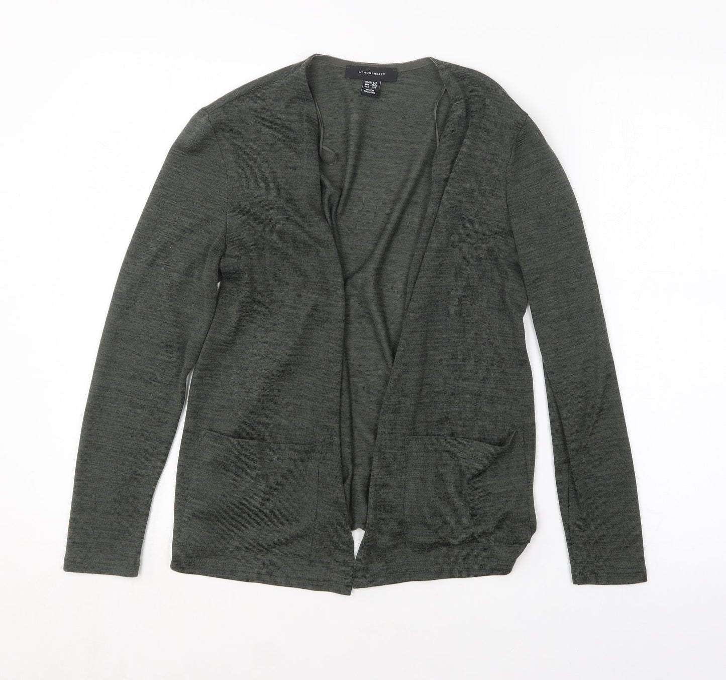 Atmosphere Womens Green V-Neck  Polyester Cardigan Jumper Size 6