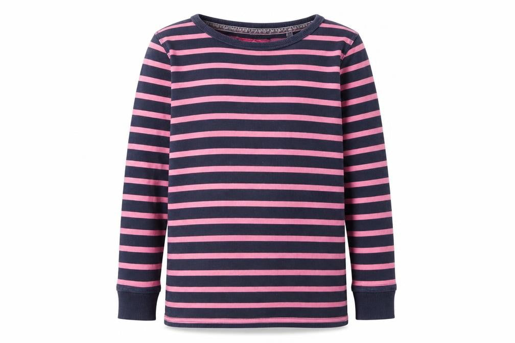 NEXT Girls Multicoloured Round Neck Striped Cotton Pullover Jumper Size 9 Years