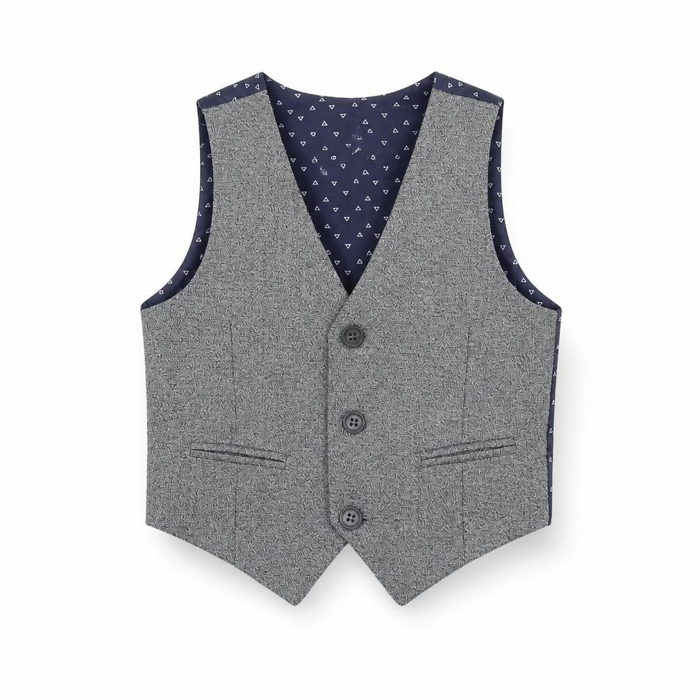 Outfit Boys Grey   Jacket Waistcoat Size 18-24 Months   Button