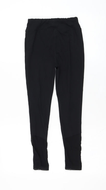 Dunnes Girls Black  Polyester Jogger Trousers Size 9 Months  Regular Pullover - Leggings, Mesh accent
