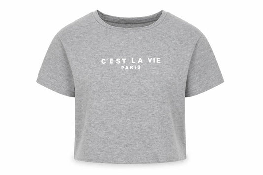 SHEIN Girls Grey  Polyester Basic T-Shirt Size 12-13 Years Round Neck Pullover - C'est La Vie