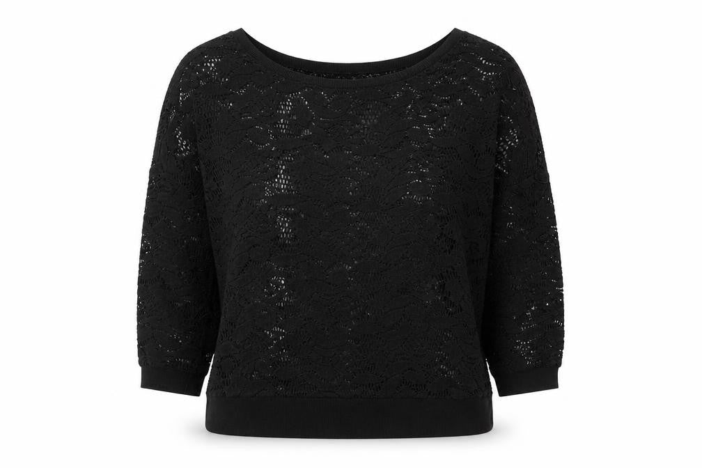 Atmosphere Womens Black Round Neck  Polyester Pullover Jumper Size 12
