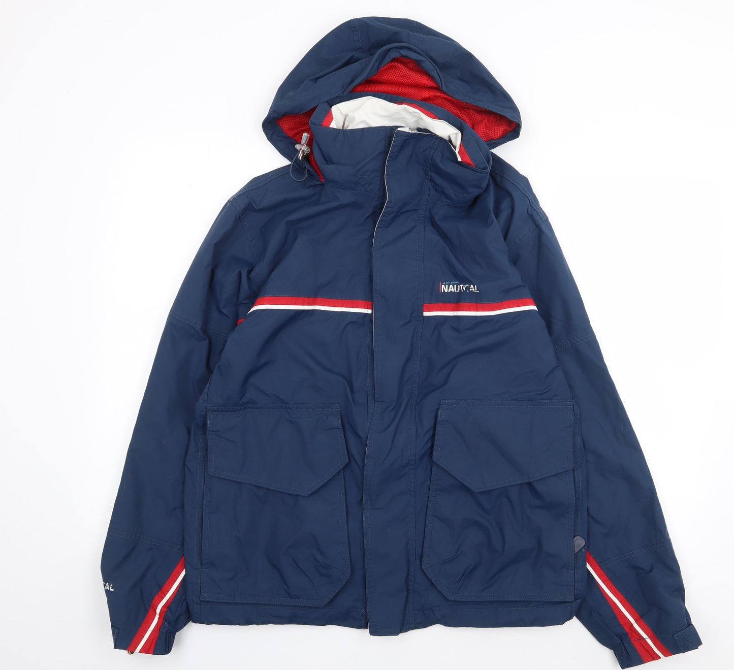 gti Gentini Nautical Mens Blue   Rain Coat Coat Size S  Zip