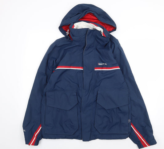 gti Gentini Nautical Mens Blue   Rain Coat Coat Size S  Zip