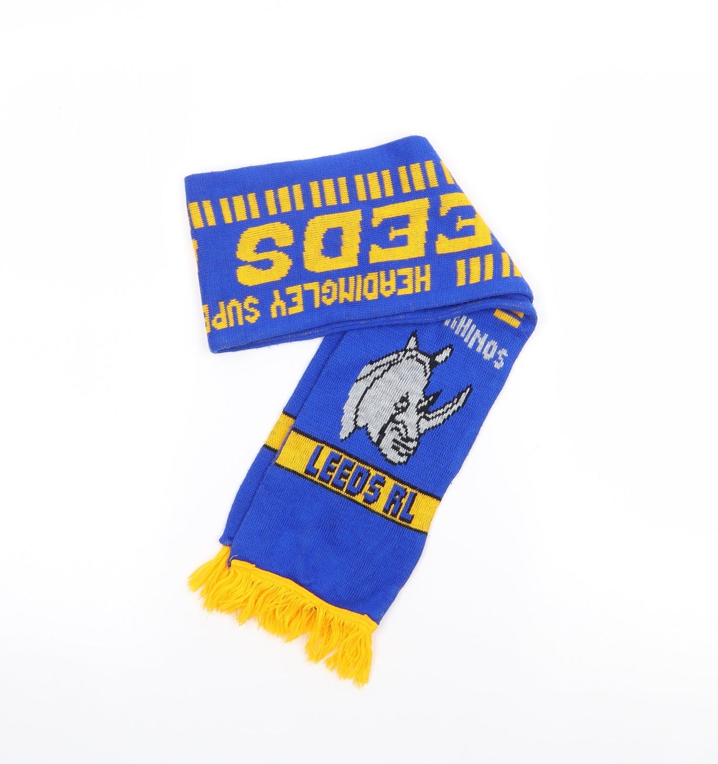 Country Wear Unisex Blue  Acrylic Scarf  One Size   - Leeds Rhinos, Rugby League