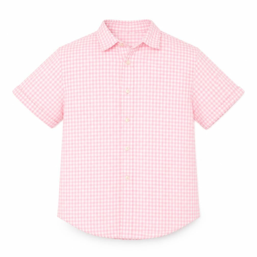 urban boys  Boys Pink Check Camel Basic Button-Up Size 13 Years Collared
