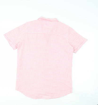 urban boys  Boys Pink Check Camel Basic Button-Up Size 13 Years Collared