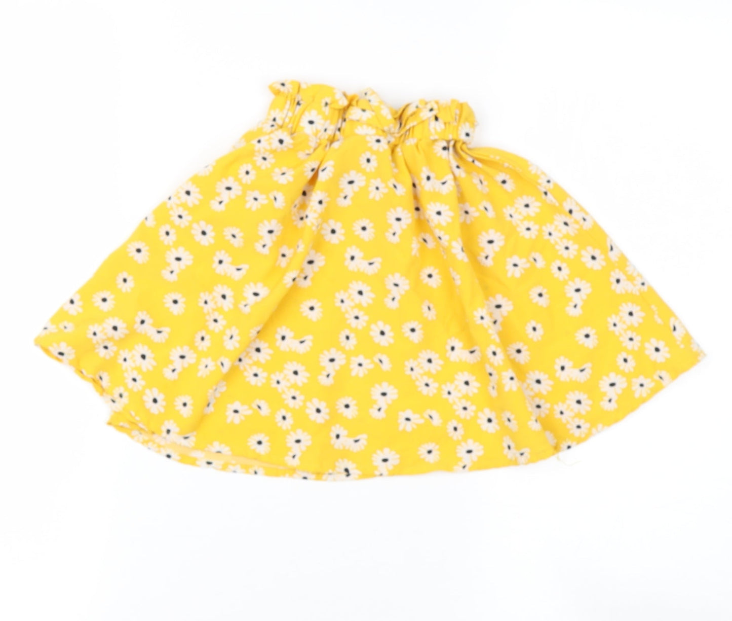Preworn Girls Yellow  Vinyl A-Line Skirt Size 2 Years