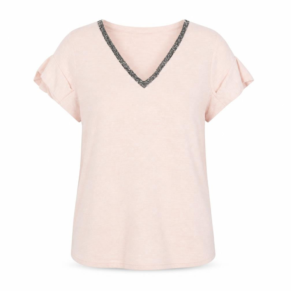 dunnes stores pink n Womens  V-Neck  Polyester Pullover Jumper Size 8