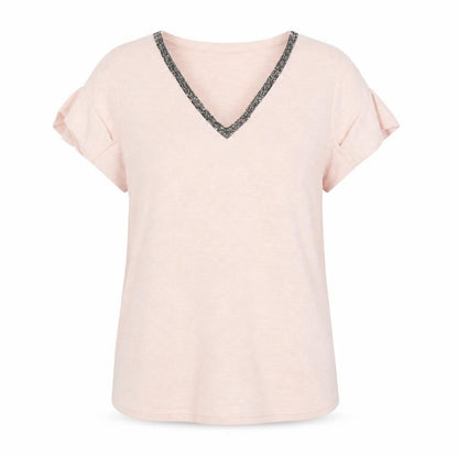 Dunnes pink n Womens  V-Neck  Polyester Pullover Jumper Size 8