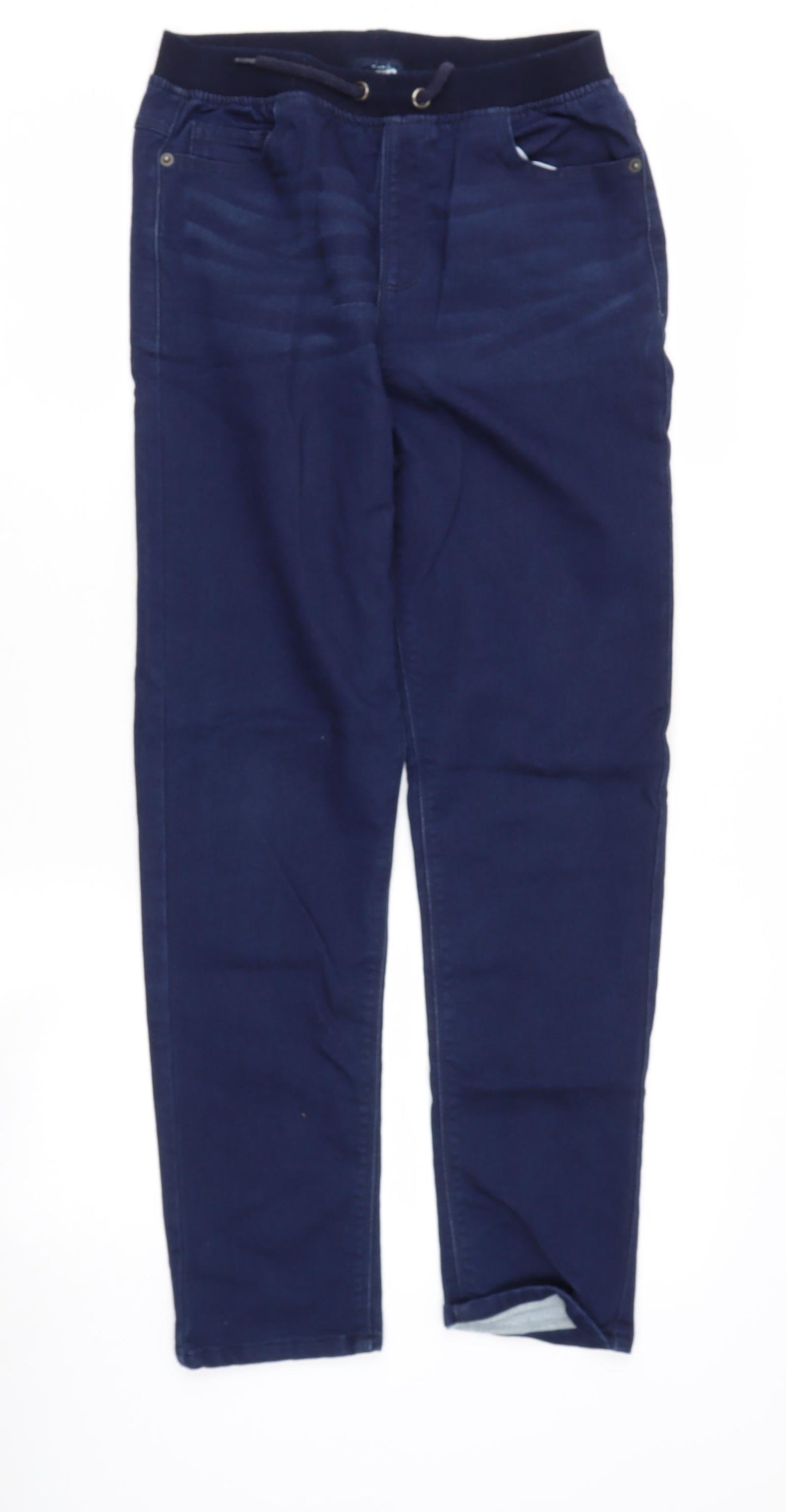 Dunnes Stores Womens Blue  Cotton Harem Trousers Size M L27 in Regular