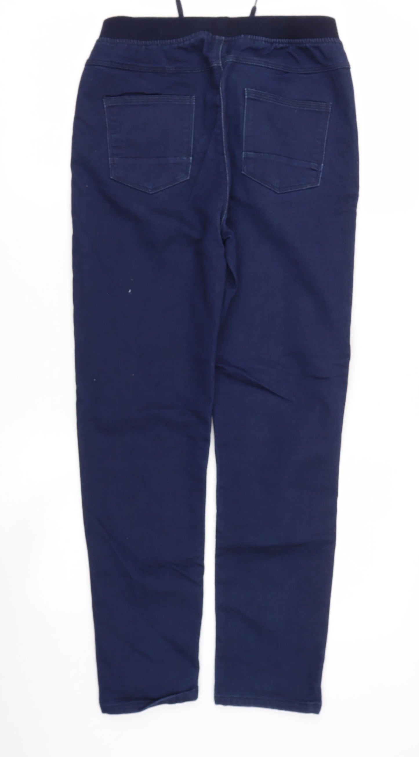 Dunnes Stores Womens Blue  Cotton Harem Trousers Size M L27 in Regular