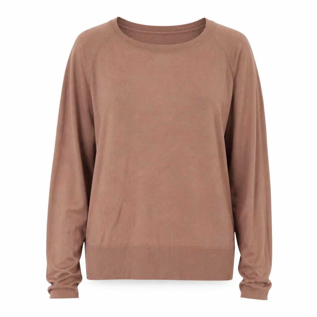 Preworn Womens Beige Round Neck  Viscose Pullover Jumper Size M