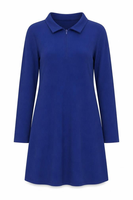 Primark Womens Blue  Polyester Shirt Dress  Size S  Collared Zip
