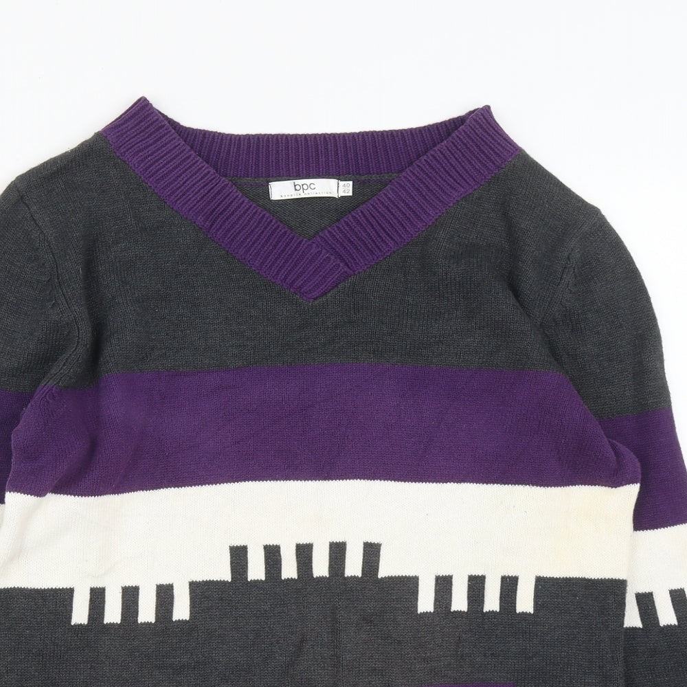Bonprix Collection Womens Multicoloured Round Neck Geometric Acrylic Pullover Jumper Size 12   - size 12-14