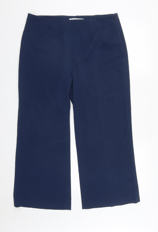 EMERCO Womens Blue  Polyester Trousers  Size 16 L27 in Regular Zip