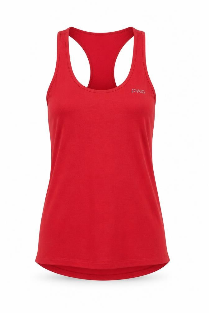 Pyua Womens Red  Polyester Basic T-Shirt Size S Round Neck
