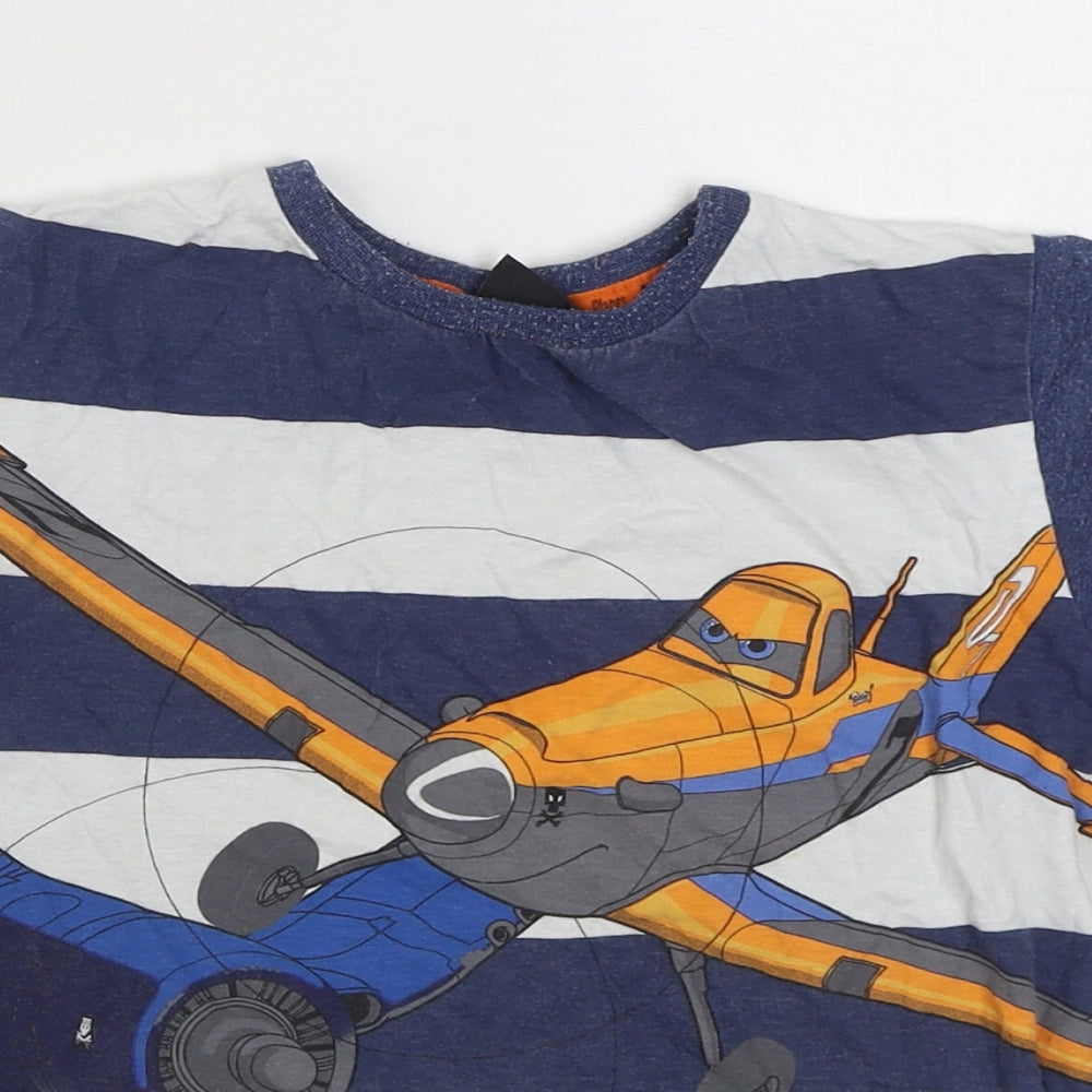 Revbel Boys Blue  Cotton Basic T-Shirt Size 6-7 Years Round Neck Pullover