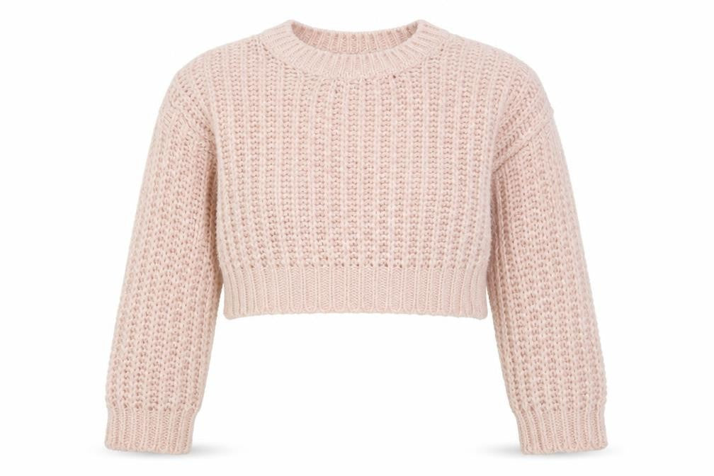 915 Generation Girls Pink Round Neck  Acrylic Pullover Jumper Size 9 Years  Pullover - Cropped
