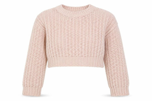 915 Generation Girls Pink Round Neck  Acrylic Pullover Jumper Size 9 Years  Pullover - Cropped