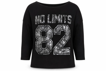 Pink Apple Girls Black  Viscose Basic T-Shirt Size 7-8 Years Round Neck Pullover