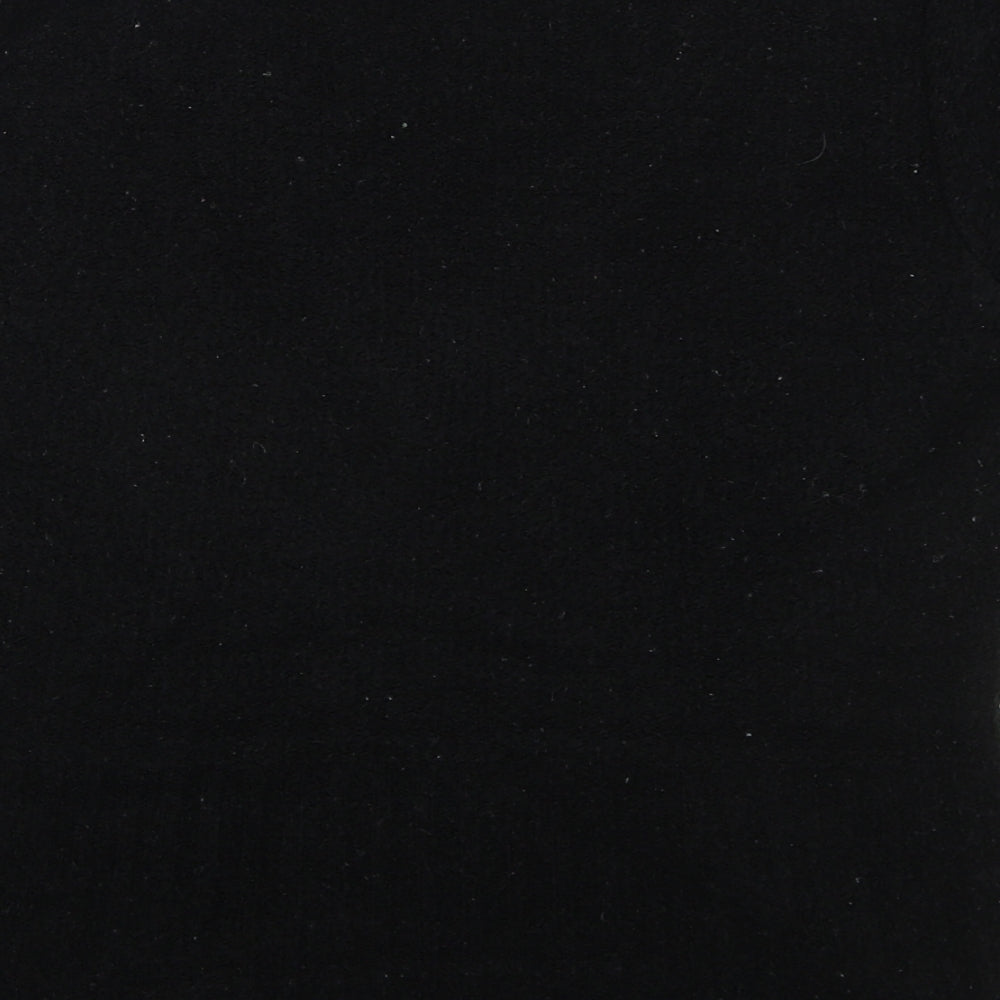 Evie Womens Black V-Neck  Acrylic Pullover Jumper Size 14