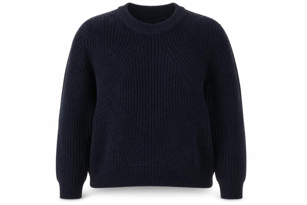 H&M Womens Blue Crew Neck  Acrylic Pullover Jumper Size M