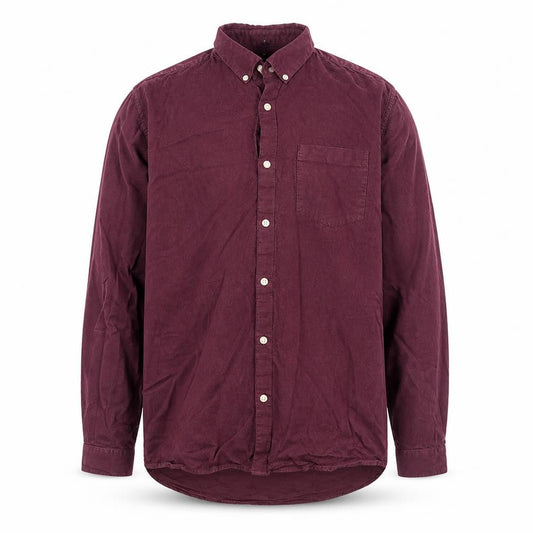 River Island  Mens Purple  Cotton  Button-Up Size L Collared