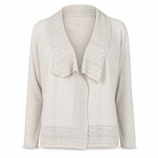 Tu Womens Beige V-Neck  Cotton Cardigan Jumper Size M