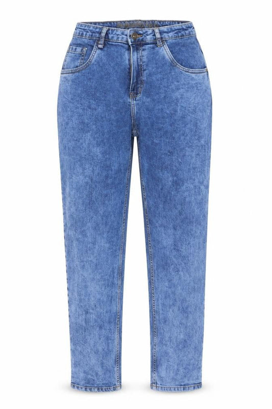 Preworn Womens Blue  Cotton Mom Jeans Size 26 L27 in Regular