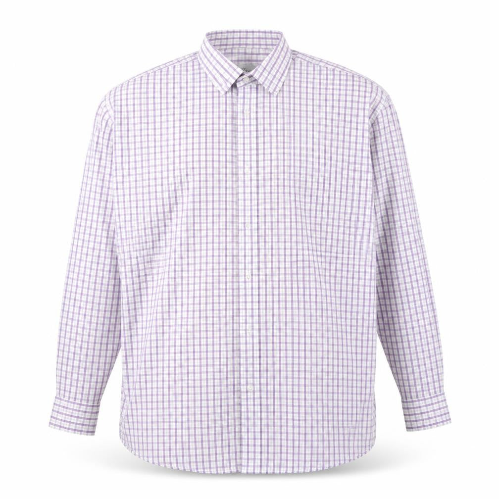 Grellie Mens White Plaid Cotton  Button-Up Size XL Collared Button
